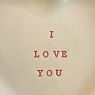 Тарелка ручной работы в форме сердечка «I love you», керамика, 14см, превью фото 2