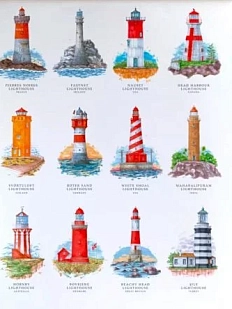 Постер «Маяки Мира», 310 х 440 мм