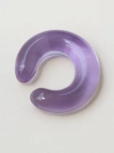 Кафф Лампджой глянцевый, стекло, сиреневый прозрачный