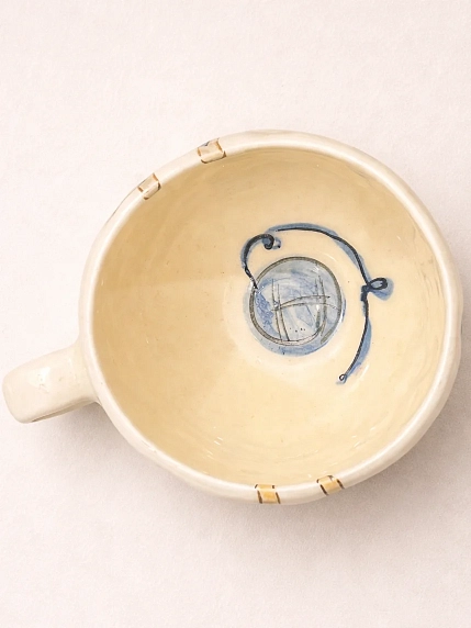 Кружка ручной работы НАДО ЖЕ с росписью «Котики с клубком», белая, керамика, 350 мл, фото 3.