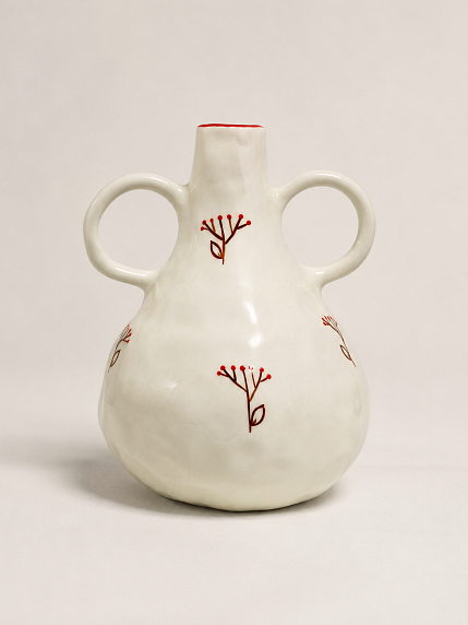 Ваза ручной работы Hands in Clay «Снегирь», керамика, 17 см, фото 2.