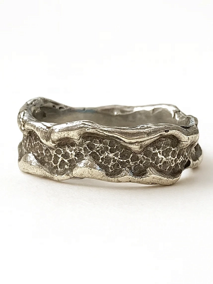 Кольцо из нейзильбера «Оплавленное», фото 2.