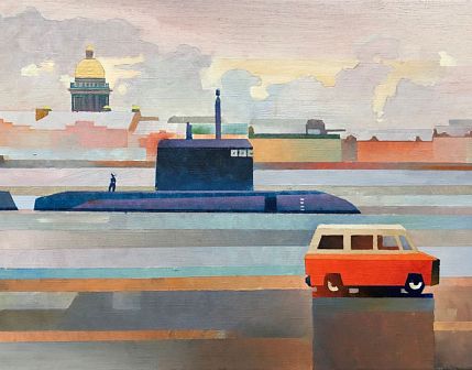 Обложка на студенческий билет «SPb23», экокожа. Художник Василий Аникин, фото 1.