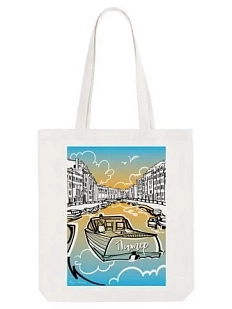 Сумка шоппер «Каналы Петербурга», белый