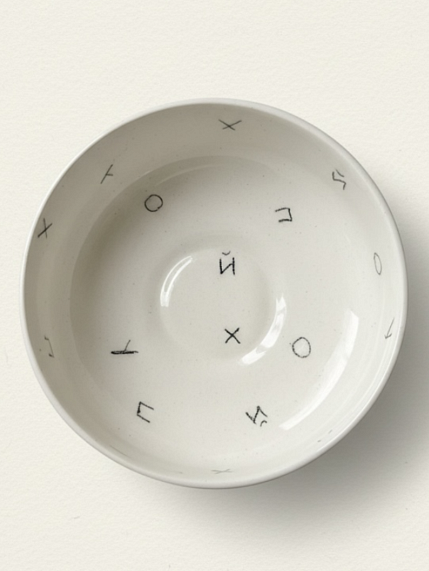 Миска-боул ручной работы Катя Вебер с надписью «П***й, керамика, 180 мл, фото 2.