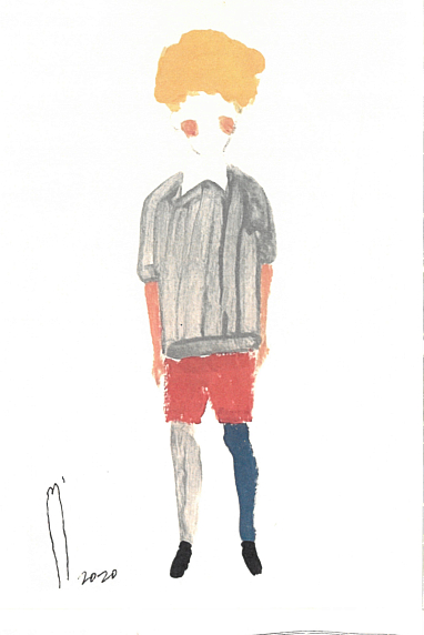 Открытка «Портрет мальчика в белой рубашке», Максим Савва, фото 1.