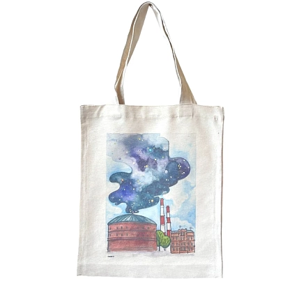 Сумка шоппер Elizabeth Madar «Планетарий», белый, фото 1.