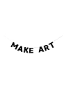 Бумажная гирлянда из букв Tak.sebe.prazdnik «MAKE ART», чёрная, картон, 240 г/м², превью фото 1