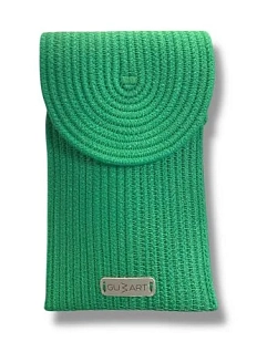 Сумка для телефона с клапаном, зелёная