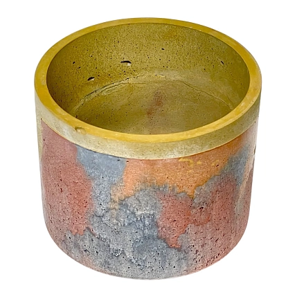 Кашпо Детали решают «Большая деталь», бетонное, горчичный, фото 1.