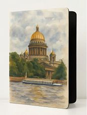 Обложка на паспорт «Вид на Исаакиевский собор с воды», искусственная кожа