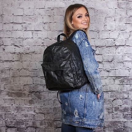 Рюкзак Ranzel Bags «Torvi Black», тайвек, чёрный, фото 5.
