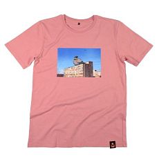 Футболка Barking Store «Курлык», М жен, пепельно-розовый