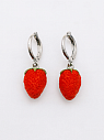 Серьги-конго «Земляника», полимерная глина, превью фото 1