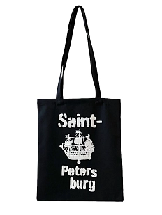 Сумка шоппер «Saint-Petersburg. Корабль», чёрный