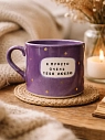 Кружка ручной работы Тата вытворяет/NF ceramics «Я просто очень тебя люблю», фиолетовая, керамика, 500 мл, превью фото 3