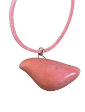 Чокер ручной работы «Птичка» на замшевом шнурке, розовый, керамика