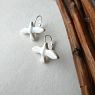 Серьги «Белые пташки», фаянсовая глина, превью фото 5