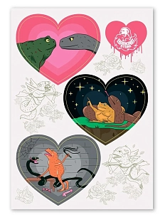 Виниловые стикеры «Жаба и гадюка»