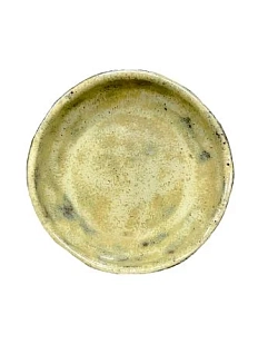 Блюдце ручной работы «Бежевое», керамика, 11 см