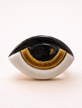 Кольцо ручной работы КерамЕлКа «Глаз коричневый», керамика