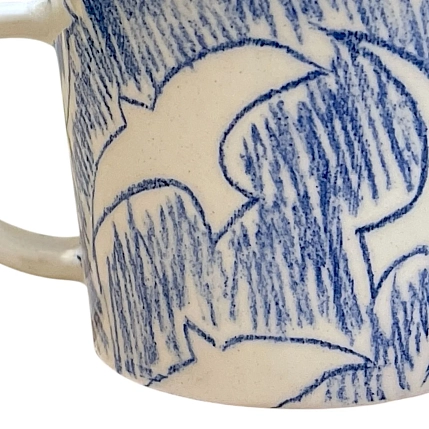 Кружка ручной работы Синица керамика с рисунком «Птицы», полуфарфор, 370 мл, фото 4.