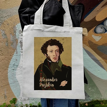 Сумка шоппер «Пушкин», белый, фото 2.