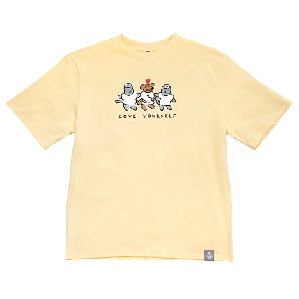 Футболка Barking Store «Love yourself», L муж., желтый, фото 1.
