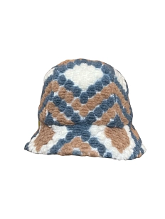 Панама Гнёздышко квадрат сине-зелено-бежевая