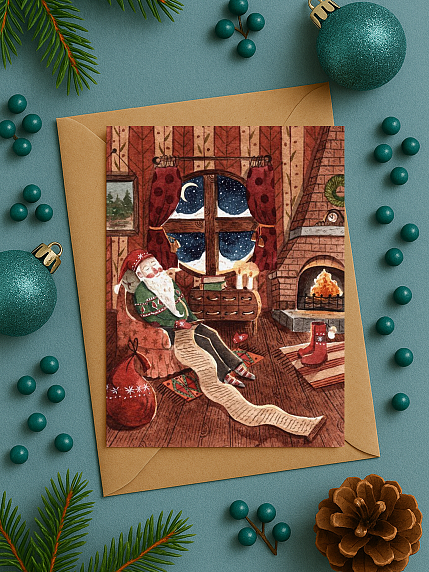 Открытка на Новый год «Список подарков», фото 2.