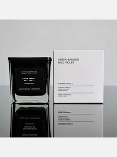 Свеча куб в черном стекле «Лабданум и кашемировый мускус»