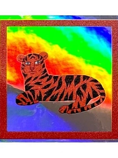 Стикер Валя Карнавалова «Тигр», голографический