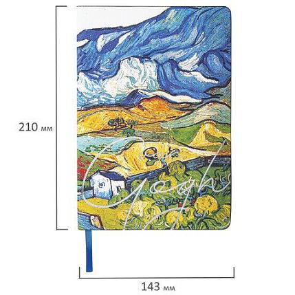 Блокнот «Van Gogh» в клетку, А5, 80 листов, зелёный, фото 2.