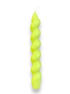 Свеча спиральная, лайм
