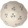 Глубокая тарелка ручной работы Slowday Ceramics с голубыми цветами с сердечками, полуфарфор, превью фото 1