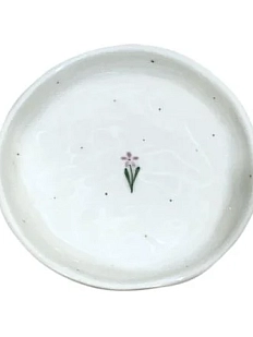 Блюдце для украшений ручной работы «Розовый цветочек», керамика