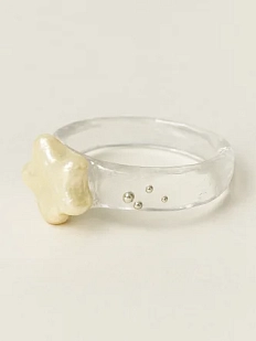 Кольцо ручной работы Звёздочка, полимерная глина