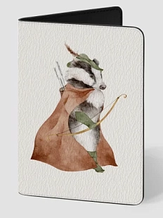 Обложка на паспорт Наталья Филипович «Барсук», мягкий кожзам