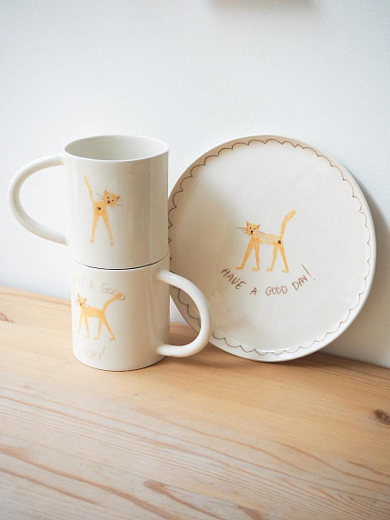 Кружка ручной работы Ладан керамика «Have a good day», полуфарфор, 450 мл, фото 3.