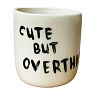 Стакан ручной работы «Cute but overthinker», полуфарфор, 150 мл, превью фото 1