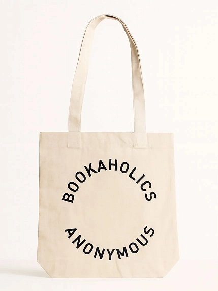 Сумка шоппер «Bookaholics anonymous», белый, фото 1.
