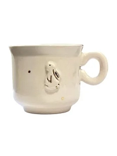 Кружка ручной работы Анна Герман с зайчиком, белая, фарфор, 120 мл