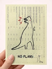Открытка Максим Савва «No Plans (динозавр)», А6