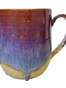 Кружка ручной работы «Закат», фиолетовая, керамика, 450 мл