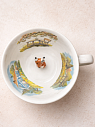 Чашка для чая ручной работы Мадам де Тюль с фигуркой внутри Лиса с домиком, фарфор, 250 мл, превью фото 3