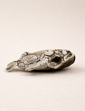 Статуэтка интерьерная ручной работы Керам_По «Кит», белая, 6 см