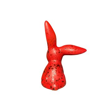 Статуэтка ручной работы Кролик, красная, керамика, фото 4.