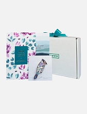 Подарочный набор с блокнотом «101 заветное желание» №5 и брошью ручной работы «Сойка»