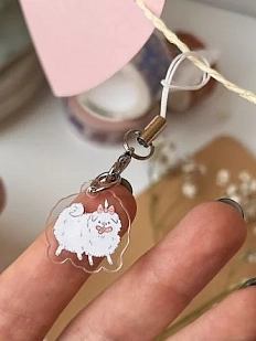 Мини-брелок «Шпиц», акрил