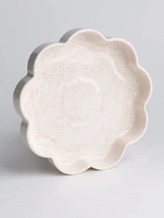 Тарелка ручной работы с бортиком ОХ! керамика «Со-цветие», белая с цветными брызгами, керамика, 20 см